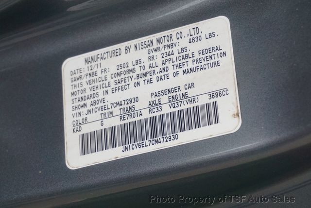 2012 INFINITI G37 Coupe 2dr x AWD SPORT/PREMIUM/NAVIGATION PKGS CLEAN CARFAX LOADED!!! - 23097664 - 33