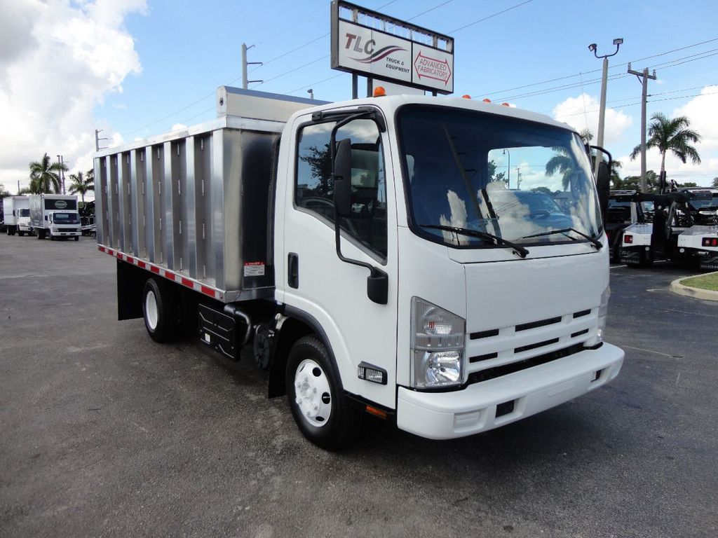 2012 Isuzu NPR 14FT ALUM TRASH DUMP TRUCK...NEW AD FAB DUMP BODY. - 18113609 - 3