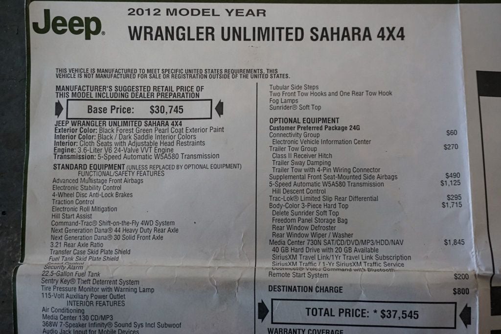 2012 Jeep Wrangler Unlimited *Sahara* *Lifted/Wheels* *Winch* *Only 24k Miles* - 22959956 - 94