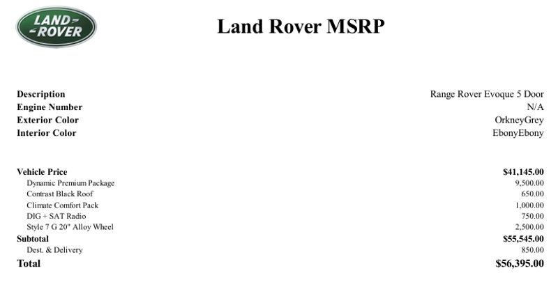 2012 Land Rover Range Rover Evoque 5dr Hatchback Dynamic Premium - 23078774 - 1