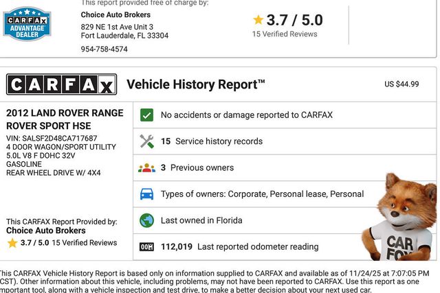 2012 Land Rover Range Rover Sport 4WD 4dr HSE - 22950954 - 1