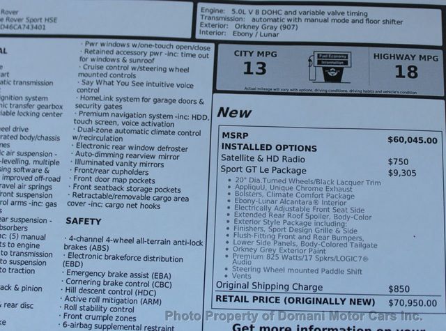 2012 Land Rover Range Rover Sport Nicely Wrapped 5.0 V8 HSE, Originally  $ 70,950 with 74k MILES  - 21241453 - 31