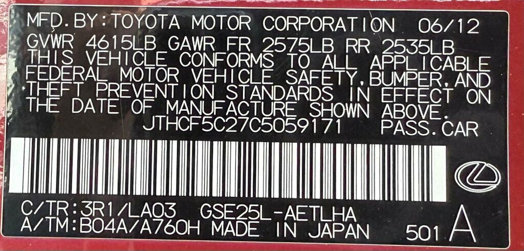 2012 Lexus IS 250 4dr Sport Sedan Automatic AWD - 22894404 - 41