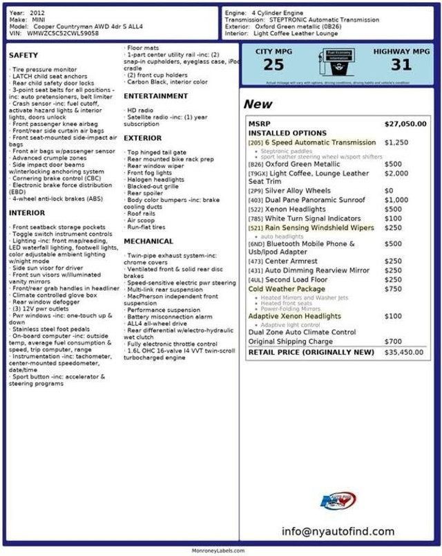 2012 MINI Cooper S Countryman ALL4 - 22997687 - 26