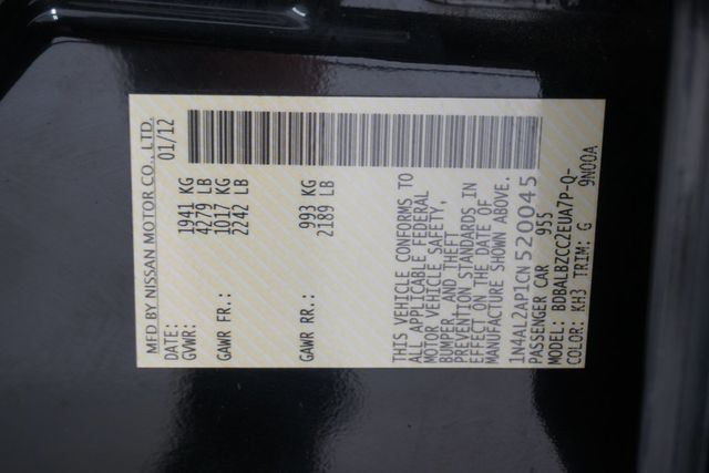 2012 Nissan Altima 4dr Sedan I4 CVT 2.5 S - 23039770 - 23