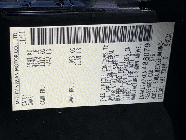 2012 Nissan Altima 4dr Sedan I4 CVT 2.5 SL - 22964300 - 12