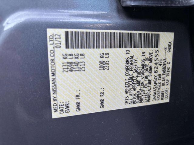 2012 Nissan Maxima 3.5 S 4dr Sedan - 22934574 - 32