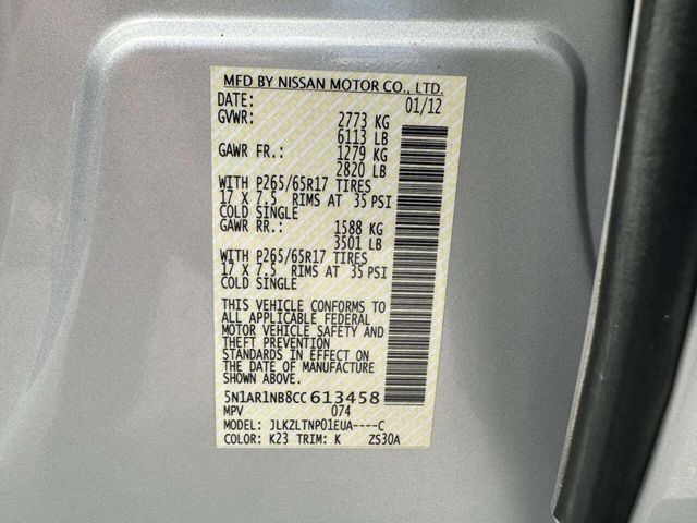 2012 Nissan Pathfinder 4WD 4dr V6 Silver Edition - 23041910 - 35