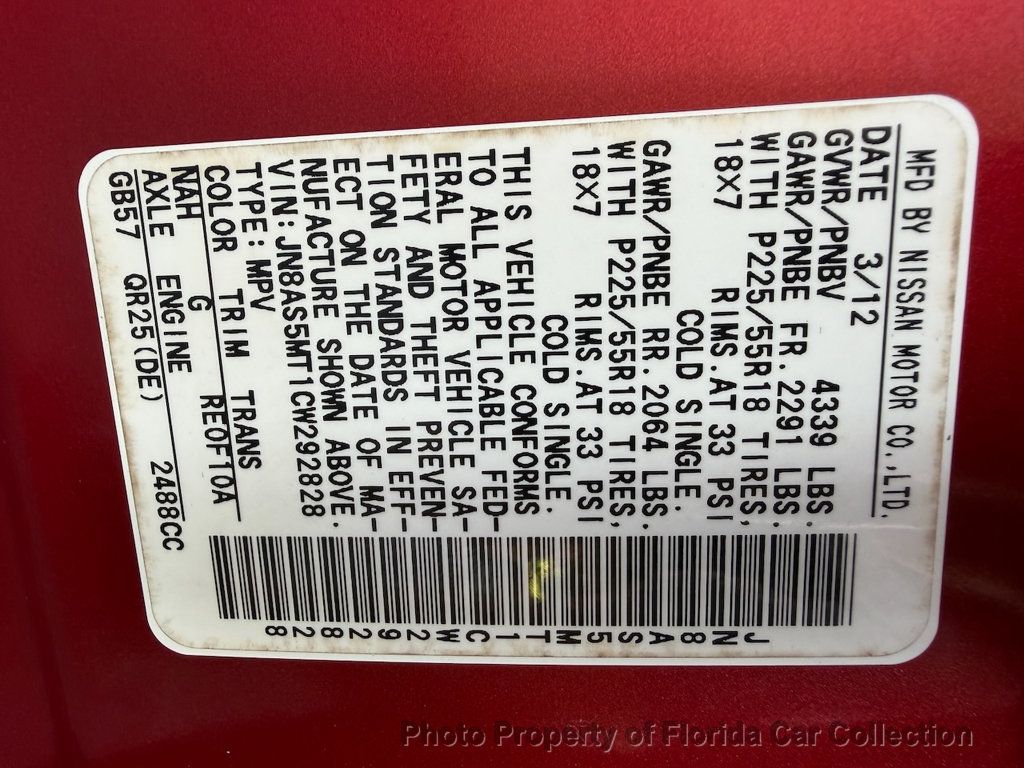 2012 Nissan Rogue SL FWD - 23055647 - 78