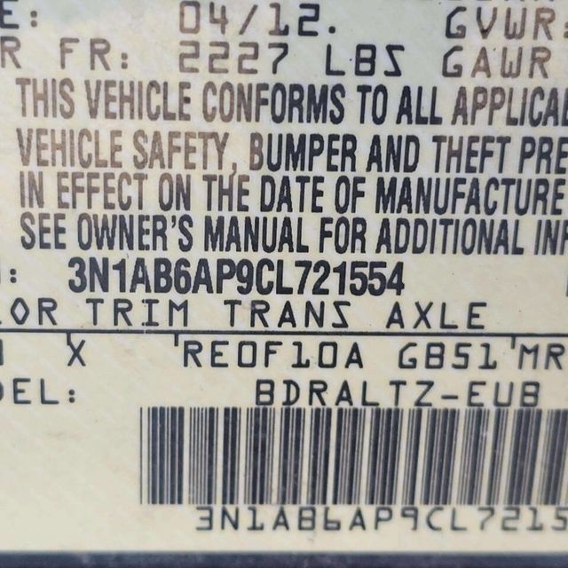 2012 Nissan Sentra 2.0 4dr Sedan CVT - 22968959 - 10