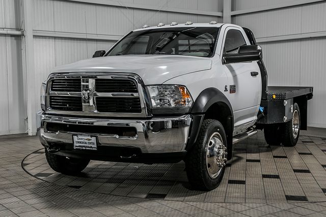 2012 Ram 5500 5500 REG CAB 4X4 * 6.7 CUMMINS * 6 SPEED * 9' BRADFORD FLATBED  - 17192939 - 2