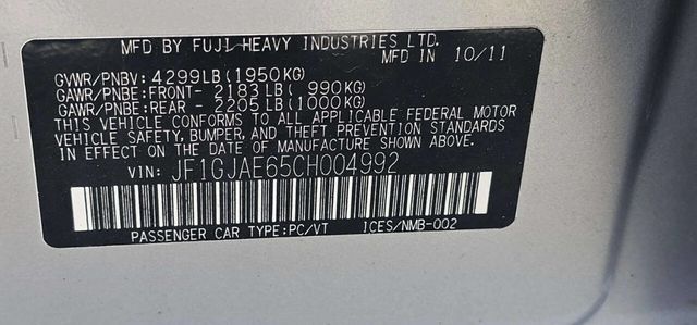 2012 Subaru Impreza Sedan 4dr Automatic 2.0i Premium - 23020068 - 8