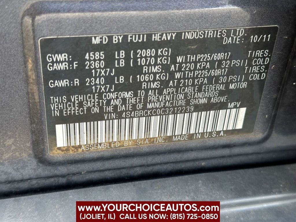 2012 Subaru Outback 4dr Wagon H4 Automatic 2.5i Limited - 22382052 - 23