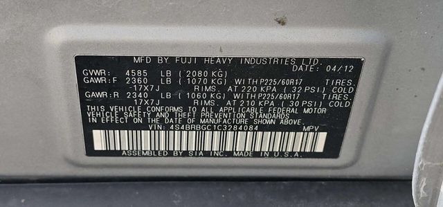 2012 Subaru Outback 4dr Wagon H4 Automatic 2.5i Premium - 23000607 - 10