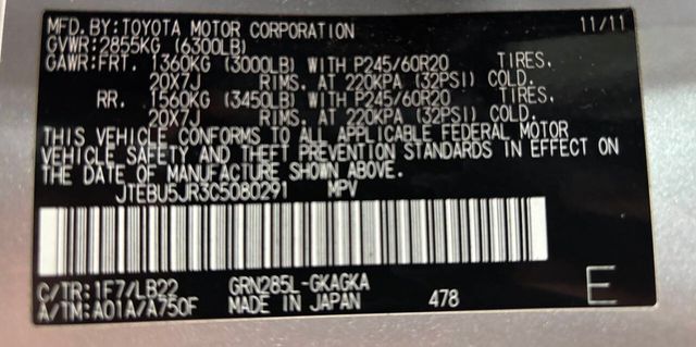 2012 Toyota 4Runner 4WD 4dr V6 Limited - 23016168 - 38