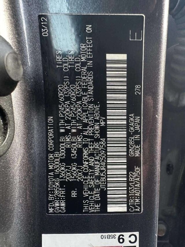 2012 Toyota 4Runner 4WD 4dr V6 Limited - 23058322 - 37