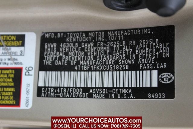 2012 Toyota Camry 4dr Sedan I4 Automatic LE - 22672208 - 23