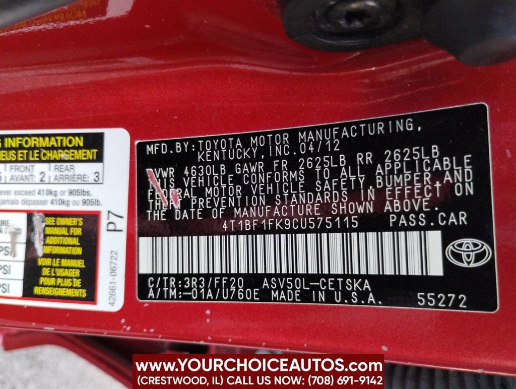 2012 Toyota Camry 4dr Sedan I4 Automatic LE - 22897001 - 37