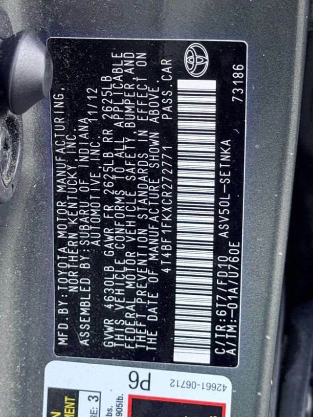 2012 Toyota Camry 4dr Sedan I4 Automatic LE - 23050913 - 16