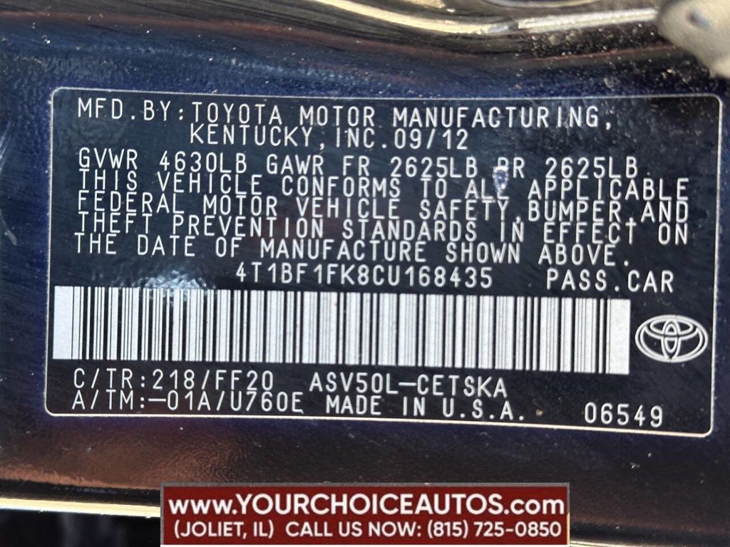 2012 Toyota Camry 4dr Sedan I4 Automatic SE - 22747230 - 11