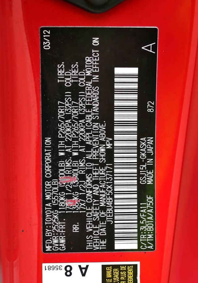 2012 Toyota FJ Cruiser TRD Trail Teams - 20502412 - 54