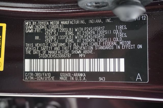 2012 Toyota Highlander  - 23006090 - 29