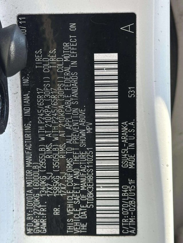 2012 Toyota Highlander 4WD 4dr V6 SE - 22937440 - 13