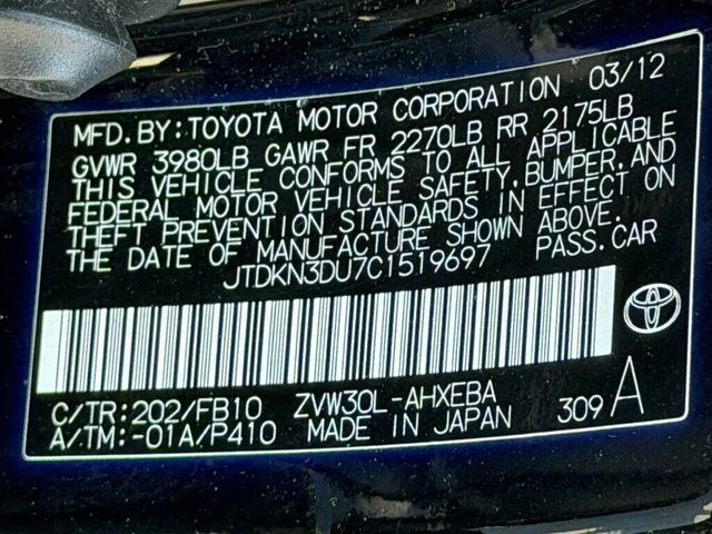 2012 Toyota Prius 5dr Hatchback Three - 23043273 - 40