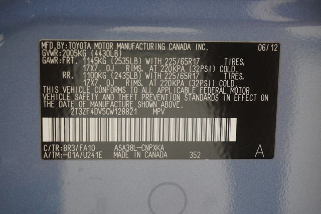 2012 Toyota RAV4 FWD 4dr I4 - 23033146 - 28