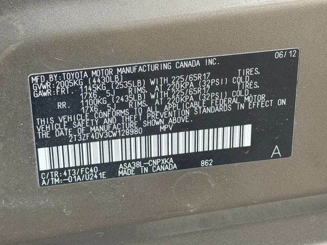 2012 Toyota RAV4 FWD 4dr I4 - 23008675 - 19