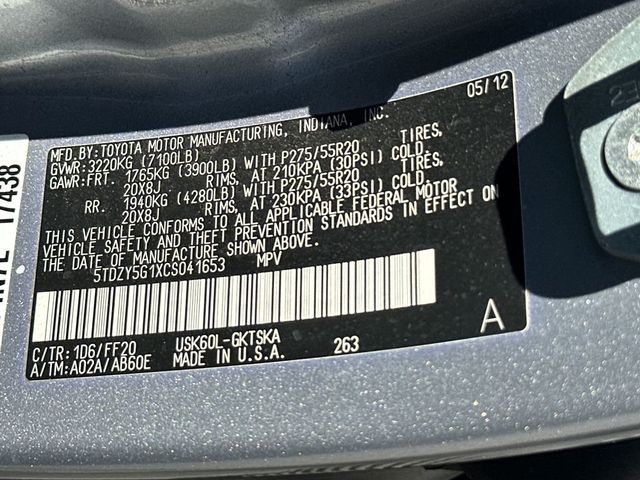 2012 Toyota Sequoia RWD 5.7L SR5 - 23041186 - 20