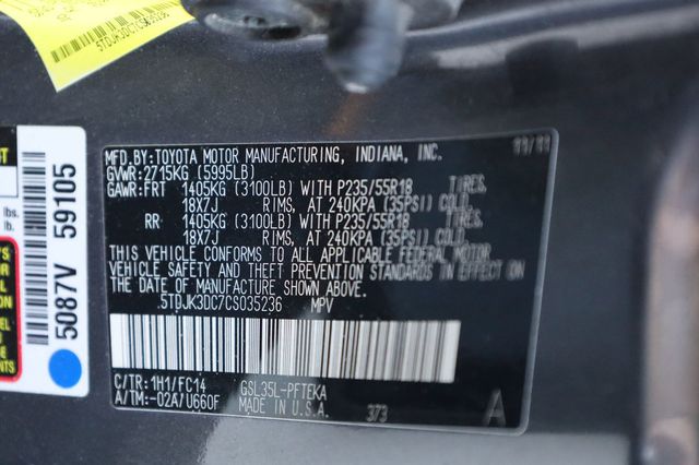 2012 Toyota Sienna 5dr 7-Passenger Van V6 LE AWD - 22971182 - 10