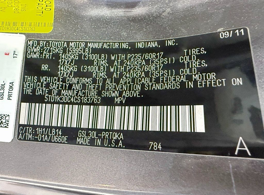 2012 Toyota Sienna XLE - 22922444 - 53