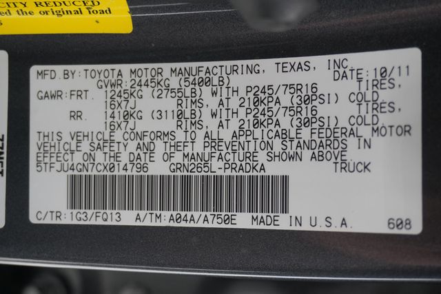 2012 Toyota Tacoma 2WD Double Cab V6 Automatic PreRunner - 23006089 - 25