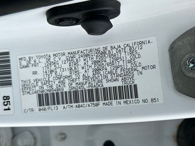 2012 Toyota Tacoma 4WD Double Cab V6 Automatic - 22944430 - 20