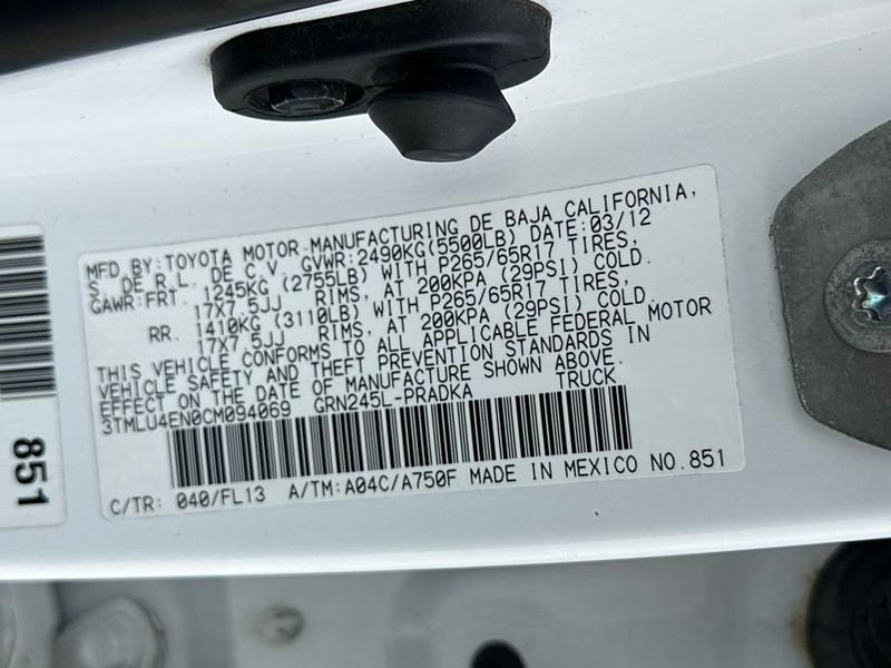 2012 Toyota Tacoma 4WD Double Cab V6 Automatic - 22944430 - 20