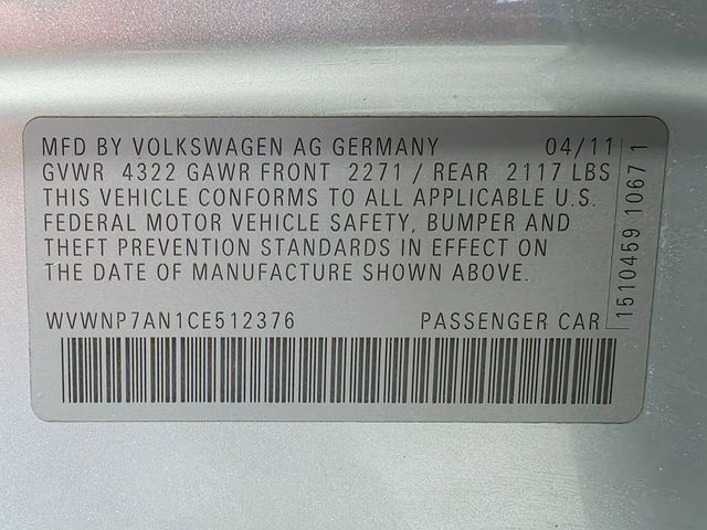 2012 Volkswagen CC 2012 VW CC R-Line - Manual - 22498894 - 12