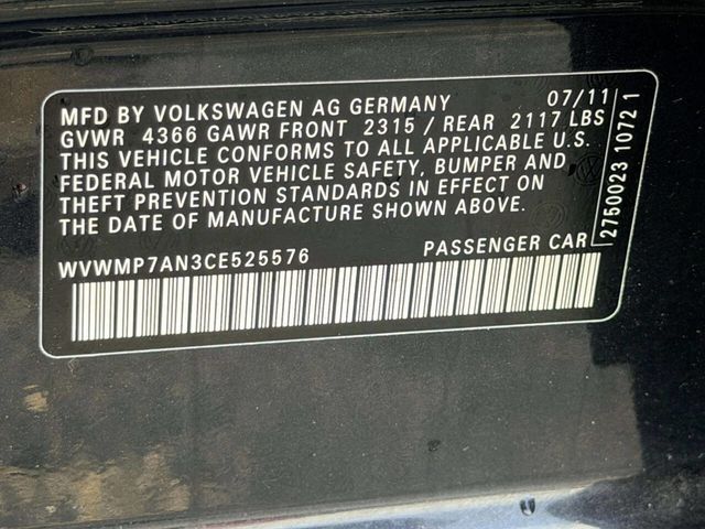 2012 Volkswagen CC 4dr Sedan DSG R-Line PZEV - 23028780 - 19