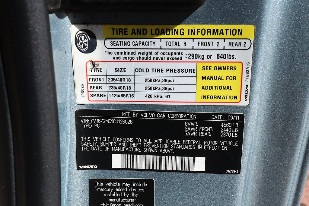 2012 Volvo C70 2dr Convertible T5 Platinum - 22939628 - 58