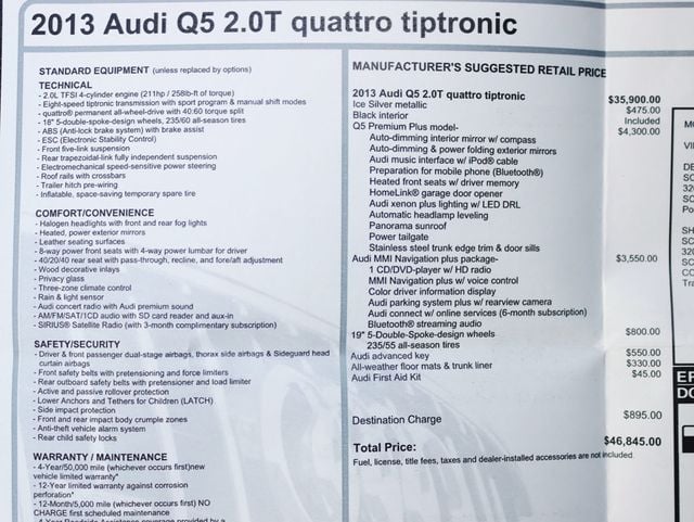 2013 Audi Q5 quattro 4dr 2.0T Premium Plus - 23010784 - 1