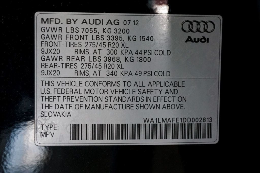 2013 Audi Q7 *Q7 TDI Premium Plus* *Black/Black* *1-Owner* *Dealer Serviced* - 22912894 - 17