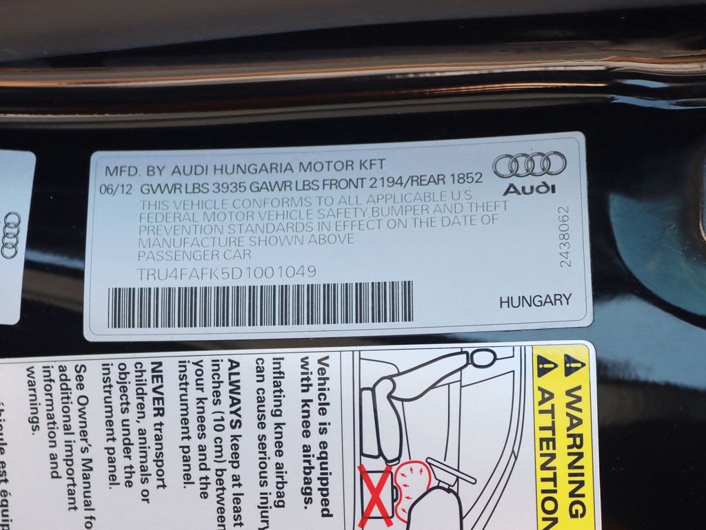 2013 Audi TT Roadster 2dr Roadster S tronic quattro 2.0T Prestige - 22887200 - 34