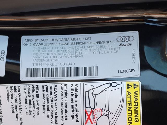 2013 Audi TT Roadster 2dr Roadster S tronic quattro 2.0T Prestige - 22887200 - 34