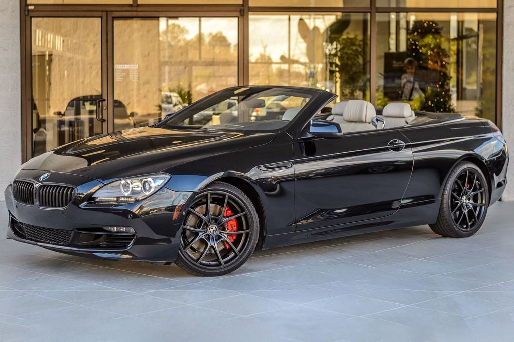 2013 BMW 6 Series 650i CONVERTIBLE - BLACK ON BEIGE - LOW MILES  - 22580856 - 1