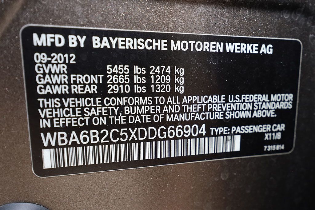 2013 BMW 6 Series 650i Gran Coupe - 22428354 - 65