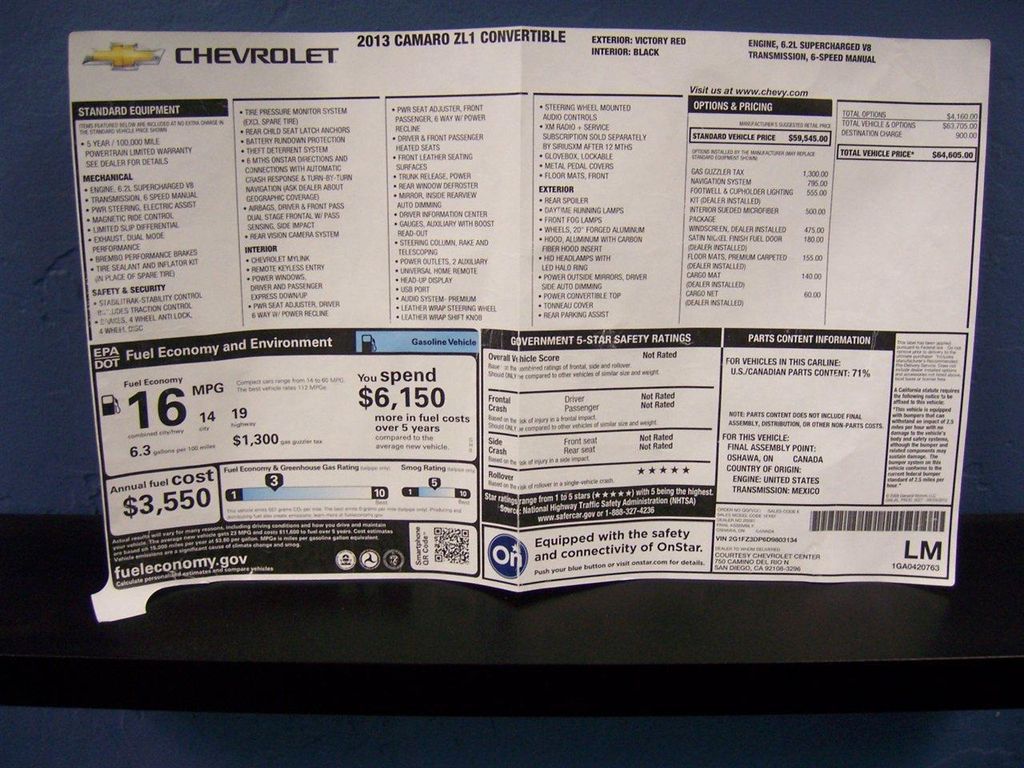 2013 Chevrolet Camaro 2dr Conv ZL1 - 11833915 - 18