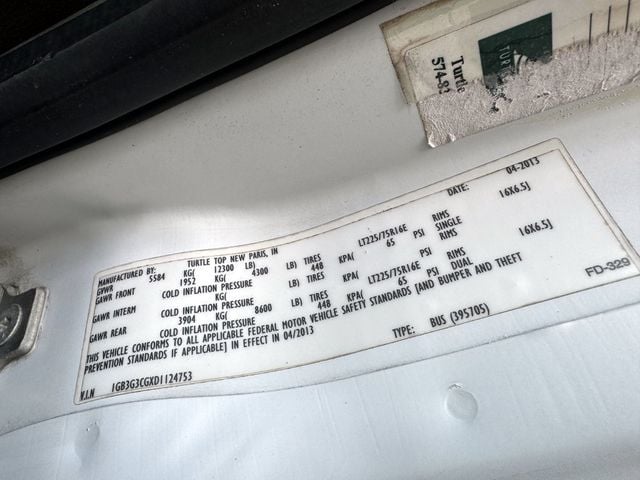 2013 Chevrolet Express 3500 TurtleTop VanTerra Shuttle Bus For Students Tours Charters Activity & Church Transport - 22990662 - 48