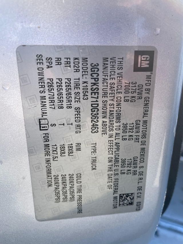 2013 Chevrolet Silverado 1500 4WD Crew Cab 143.5" LT - 22981047 - 9