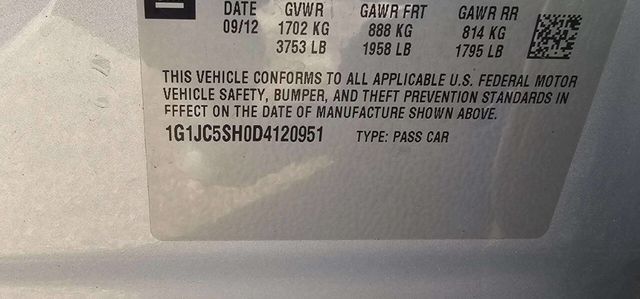 2013 Chevrolet Sonic 4dr Sedan Automatic LT - 22988133 - 7