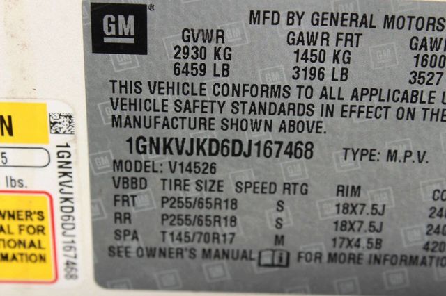 2013 Chevrolet Traverse AWD 4dr LT w/2LT - 22971119 - 11